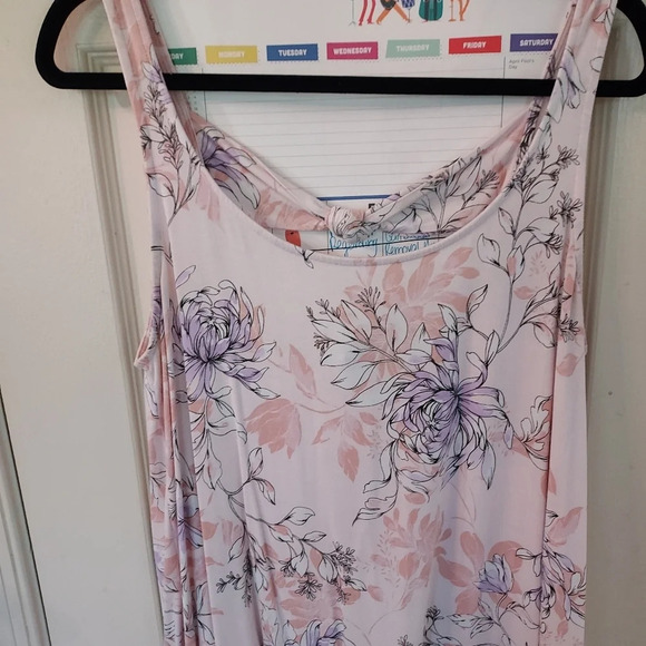 Torrid Pink Birch Beauty Floral Bow Back Tank in Size 1 - Picture 4 of 11